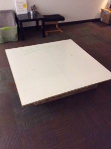 Whiteboard table for minilessons